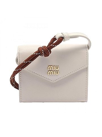 Miu Miu White Leather Coin Purse/Coin Case (view 1)