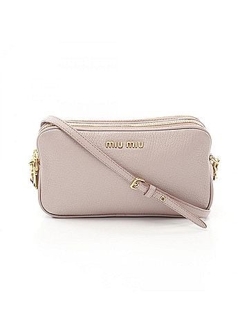 Miu Miu Pink Leather Shoulder Bag (view 1)
