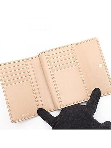Miu Miu Beige Leather Wallet (Tri-Fold) (view 2)