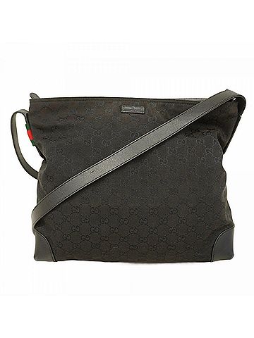 Gucci Black Canvas Shoulder Bag (view 1)