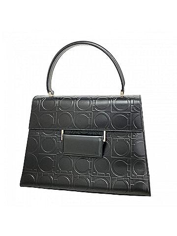 Salvatore Ferragamo Black Leather Handbag (view 1)