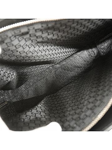 Gucci Black Canvas Leather Handbag (view 2)