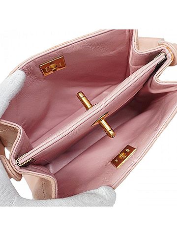 Chanel Pink Leather Handbag (view 2)