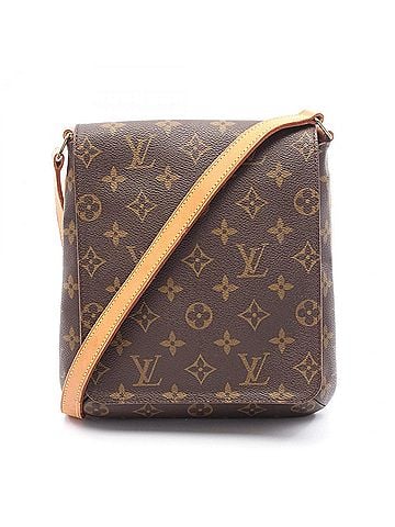 Louis Vuitton Brown Coated Canvas Leather Shoulder Bag (view 1)