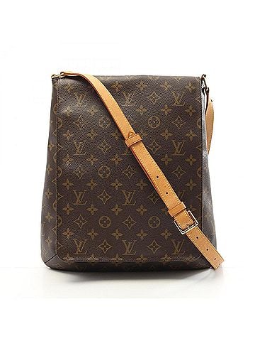 Louis Vuitton Brown Coated Canvas Leather Shoulder Bag (view 1)
