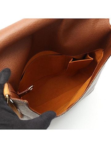 Louis Vuitton Brown Coated Canvas Leather Shoulder Bag (view 2)