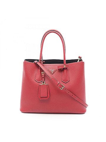 Prada Red Color Leather Handbag (view 1)