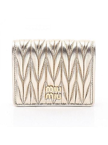 Miu Miu Gold Leather Wallet (Bi-Fold) (view 1)