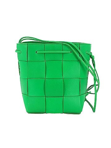 Bottega Veneta Green Leather Shoulder Bag (view 1)