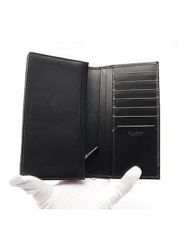 Bvlgari Black Leather Long Wallet (Bi-Fold) (view 2)