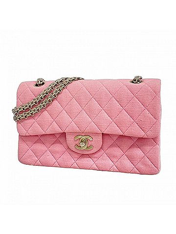 Chanel Pink Cotton Shoulder Bag (view 1)