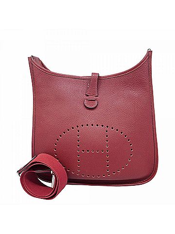 Hermès Rouge H Togo Leather Shoulder Bag (view 1)