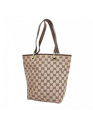 Gucci Brown Canvas Tote Bag (view 1)