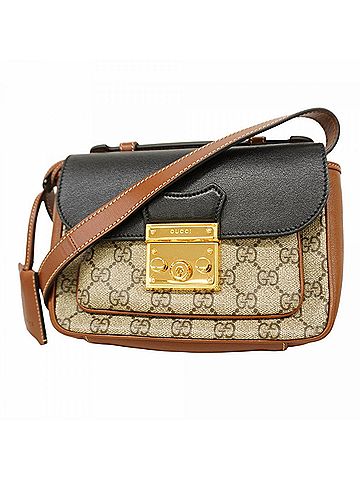 Gucci Black Brown Pvc Shoulder Bag (view 1)