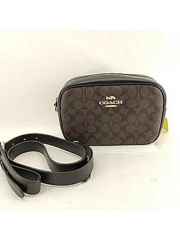 Coach Brown Canvas Leather Shoulder Bag (view 1)