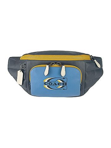 Coach Blue Multi-Color Navy Leather Fanny Pack (view 1)