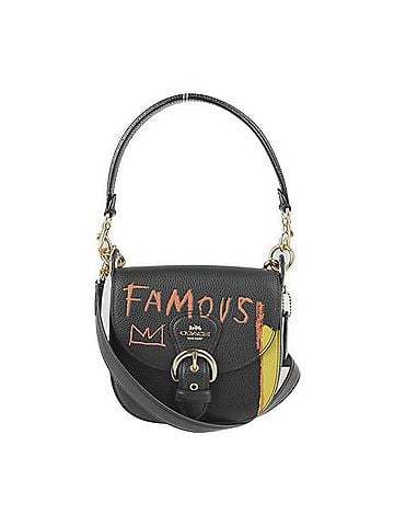 Coach Black Multi-Color Leather Handbag Pochette Shoulder Bag (view 1)