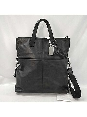 Coach Black Leather Handbag Shoulder Bag (view 1)