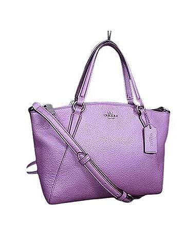 Coach Purple Leather Handbag Shoulder Bag Tote Bag (view 1)