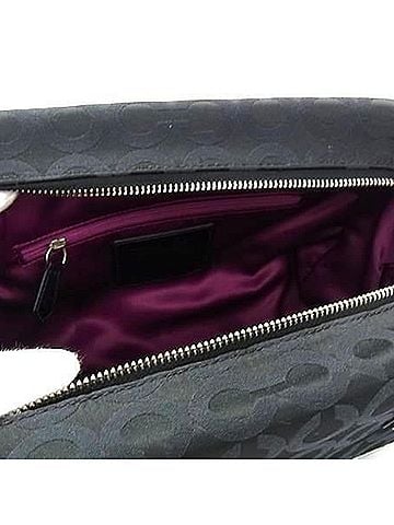 Coach Black Canvas Leather Handbag Shoulder Bag Tote Bag (view 2)