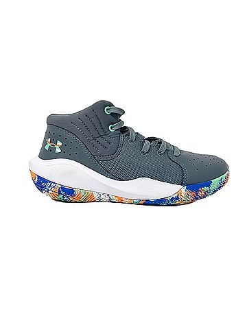 Under Armour Sneaker Kid Grade School Jet 21 3024795-111 Gray Basketball Size 3 (view 1)