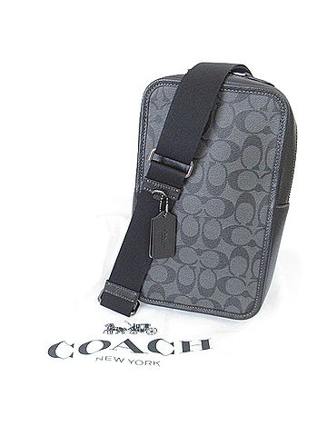 Coach Black Canvas Shoulder Bag Sling Bag (view 1)