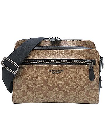 Coach Beige Khaki Pvc Leather Shoulder Bag (view 1)