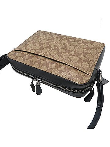 Coach Beige Khaki Pvc Leather Shoulder Bag (view 2)