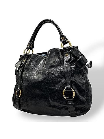 Miu Miu Black Leather Tote Bag (view 1)