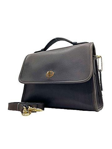 Coach Navy Leather Handbag Shoulder Bag (view 1)