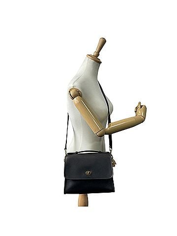Coach Navy Leather Handbag Shoulder Bag (view 2)
