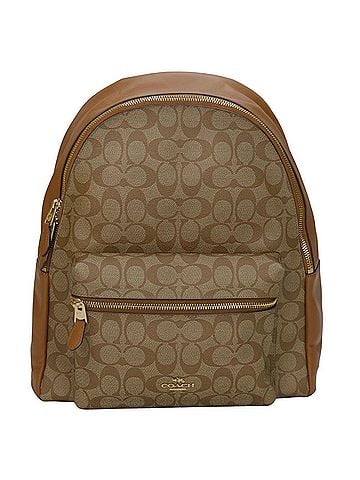 Coach Brown Pvc Leather Backpack (view 1)