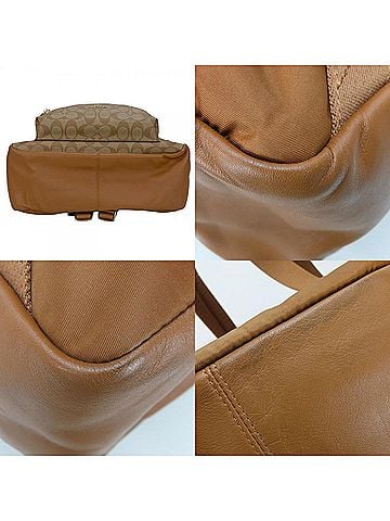 Coach Brown Pvc Leather Backpack (view 2)