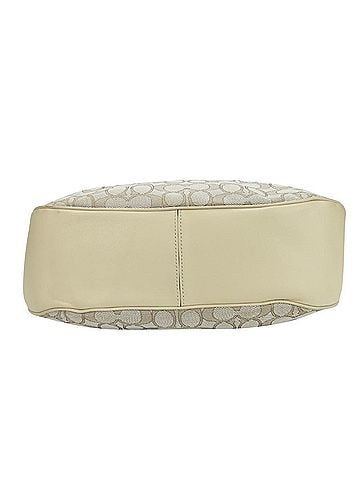 Coach Beige Ivory Canvas Leather Shoulder Bag (view 2)