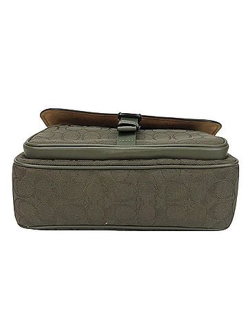 Coach Khaki Leather Canvas Shoulder Bag (view 2)