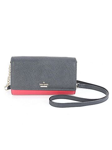 Kate Spade New York Black Red Color Leather Chain/Shoulder Wallet (view 1)