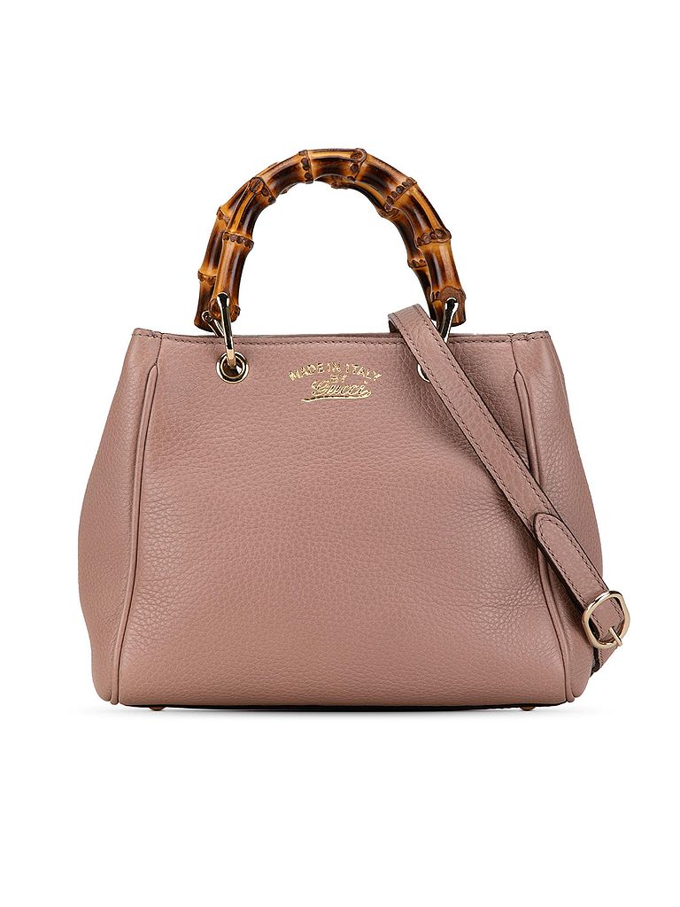 Gucci 100% Leather Pink Mini Calfskin Bamboo Shopper Satchel One size - photo 1
