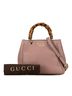 Gucci 100% Leather Pink Mini Calfskin Bamboo Shopper Satchel One size - photo 9