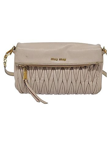 Miu Miu Pink Leather Shoulder Bag (view 1)