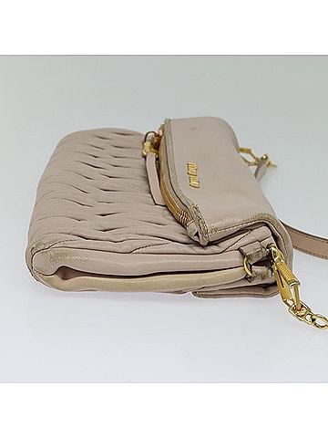 Miu Miu Pink Leather Shoulder Bag (view 2)
