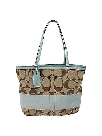 Coach Beige Canvas Tote Bag (view 1)