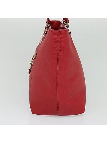 Coach Red Leather Tote Bag (view 2)