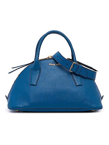 Miu Miu Goatskin Madras Bowling Bag (view 1)
