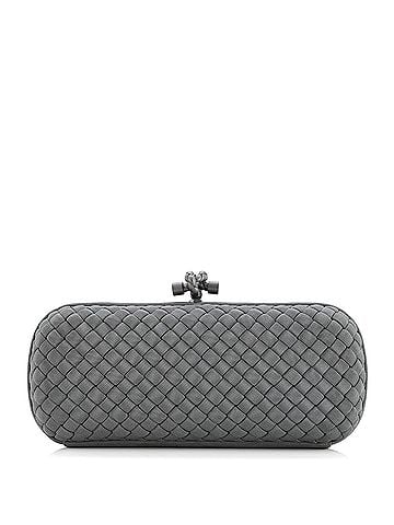 Bottega Veneta Box Knot Clutch Intrecciato Silk Faille Long (view 1)