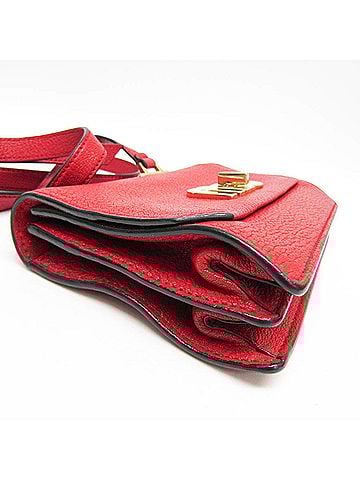 Miu Miu Red Color Leather Suede Shoulder Bag (view 2)