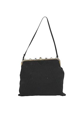Miu Miu Black Cotton Shoulder Bag (view 1)
