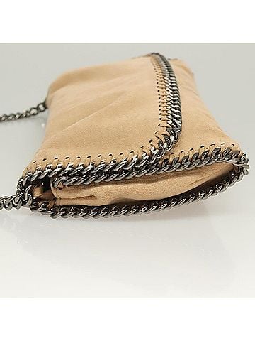 Stella McCartney Falabella Mini Beige Suede Shoulder Bag (view 2)