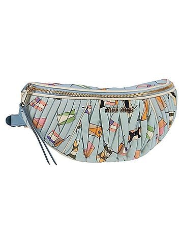 Miu Miu Blue Nylon Shoulder Bag (view 1)
