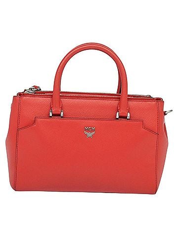 MCM Red Leather Handbag (view 1)