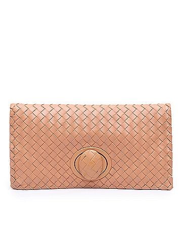Bottega Veneta Nappa Intrecciato Turn Lock Clutch (view 1)